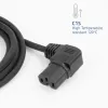 ACT Kabel zasilający C14 - C15 (kątowy prawy) IEC60320 czarny 0,6 m
