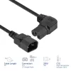 Kabel zasilający ACT C14 na kątowy C15 IEC60320 czarny 2 m H05RN-F 10 A 250 V