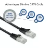 Kabel sieciowy ACT Cat8 U/FTP (STP) FB8101 — 1 m, RJ-45 na RJ-45, czarny