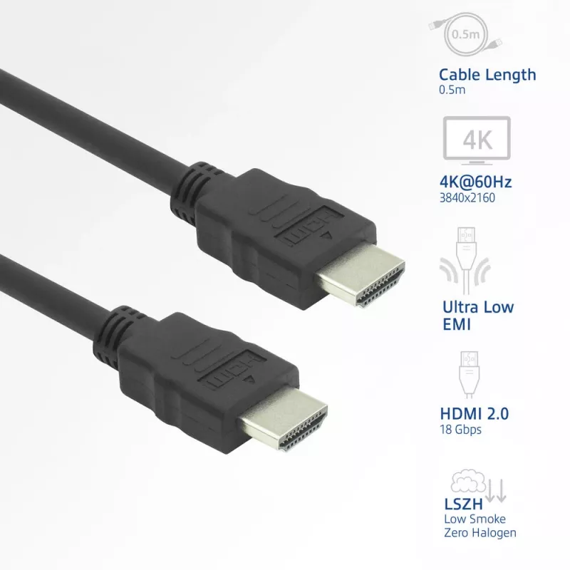 Kabel HDMI ACT AK3875 5 m HDMI typu A (standardowy) czarny