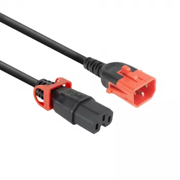 ACT Powercord C14 IEC Lock+ Dual Locking - C15 IEC Lock+ czarny 3 m, PC3876