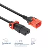 ACT Powercord C14 IEC Lock+ Dual Locking - C15 IEC Lock+ czarny 3 m, PC3876