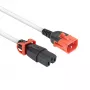 ACT Powercord C14 IEC Lock+ Dual Locking - C15 IEC Lock+ biały 3 m, PC3879