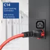 ACT Powercord C14 IEC Lock+ Dual Locking - C15 IEC Lock+ czerwony 1 m, PC3869