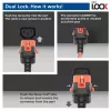 ACT Powercord C14 IEC Lock+ Dual Locking - C15 IEC Lock+ czerwony 1 m, PC3869