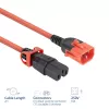 ACT Powercord C14 IEC Lock+ Dual Locking - C15 IEC Lock+ czerwony 2 m, PC3873