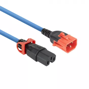 ACT Powercord C14 IEC Lock+ Dual Locking - C15 IEC Lock+ niebieski 2 m, PC3874