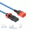 ACT Powercord C14 IEC Lock+ Dual Locking - C15 IEC Lock+ niebieski 2 m, PC3874