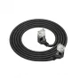 ACT Czarny 5 metrów U/UTP CAT6A LSZH wąski kabel krosowy z wtykami RJ45 90° w dół na 90° w dół