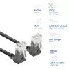 ACT Czarny 1 metr U/UTP CAT6A LSZH Slimline patchcord ze złączami RJ45 90° do góry na 90° do góry