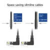 ACT Czarny 1 metr U/UTP CAT6A LSZH Slimline patchcord ze złączami RJ45 90° do góry na 90° do góry