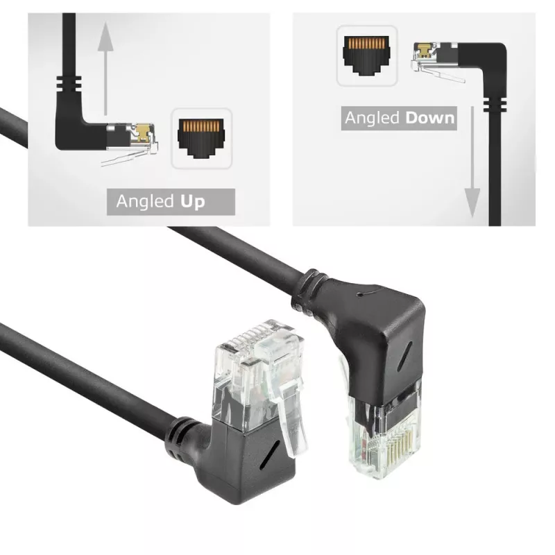 Sieciowy kabel krosowy ACT DD7905 Cat6a U/UTP 5 m Czarny RJ-45