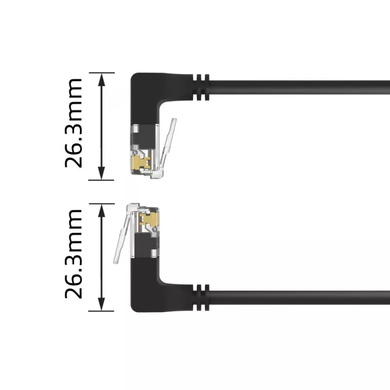 Kabel sieciowy ACT DD7930 Cat6a U/UTP patch kabel 0,15 m RJ-45 czarny