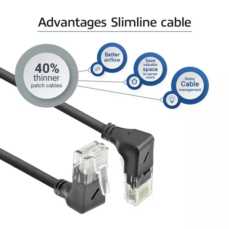 Kabel sieciowy ACT DD7930 Cat6a U/UTP patch kabel 0,15 m RJ-45 czarny