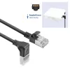 ACT czarny 3 m U/FTP CAT6A LSZH smukły kabel krosowy z wtykami RJ45 90° w dół do prostego