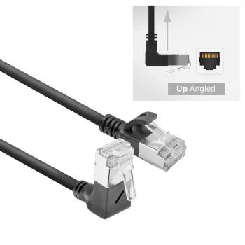 Kabel sieciowy ACT DA4903 Cat6a U/FTP (STP) Czarny 3 m ze stykami RJ-45 pozłacanymi