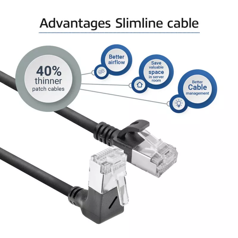 ACT DA4951 Cat6a U/FTP (STP) kabel sieciowy 1,5 m, RJ‑45 na RJ‑45, czarny, pozłacane styki
