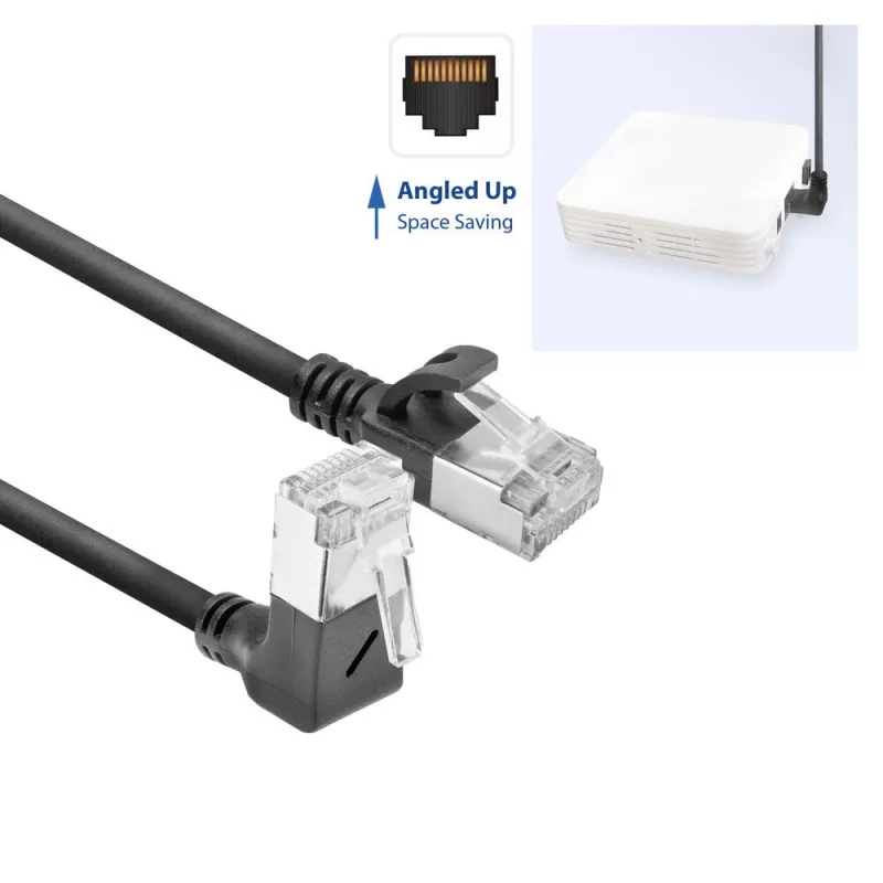Kabel sieciowy ACT DA4952 Cat6a U/FTP (STP) RJ-45 do RJ-45 0,25 m czarny