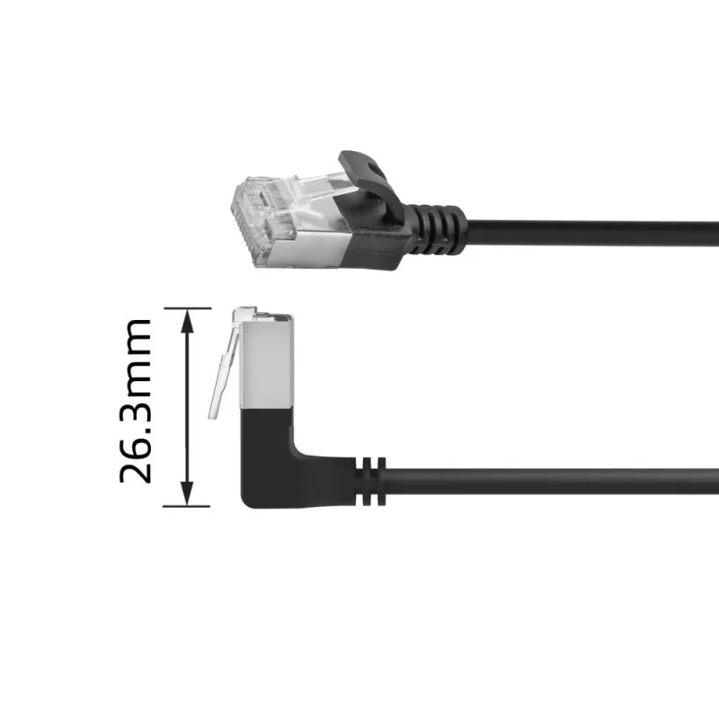 Kabel sieciowy ACT DA4952 Cat6a U/FTP (STP) RJ-45 do RJ-45 0,25 m czarny