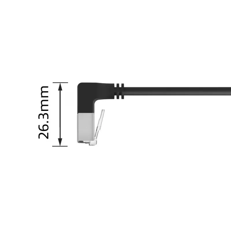 Kabel sieciowy ACT DA5900 Cat6a U/FTP (STP) z wtykami RJ-45, 0,5 m, czarny
