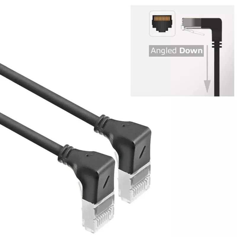Kabel sieciowy ACT DA5901 Cat6a U/FTP (STP) Czarny 1 m RJ-45 do RJ-45