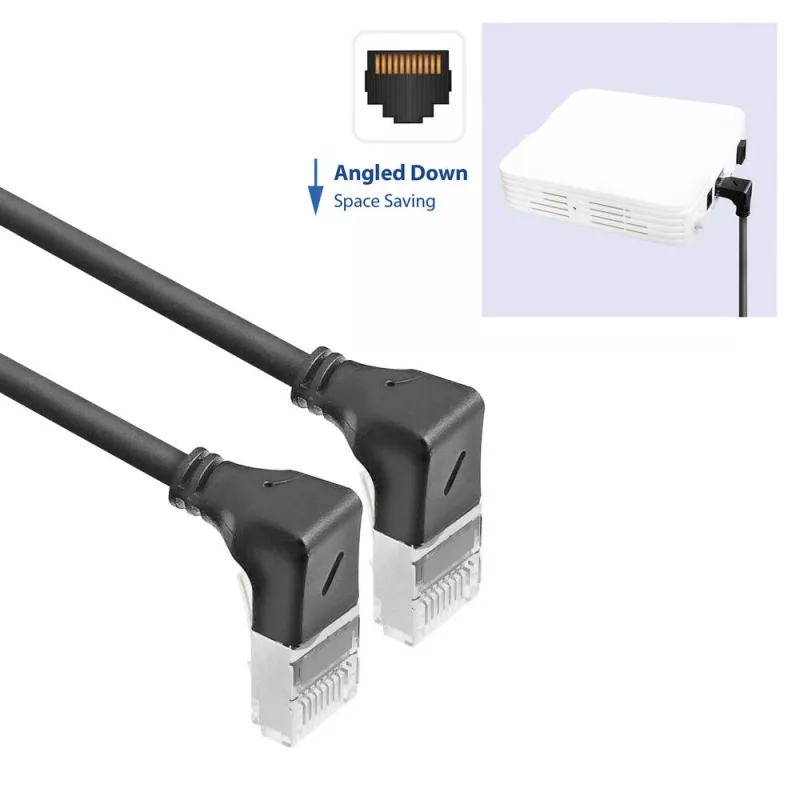 Kabel sieciowy ACT DA5901 Cat6a U/FTP (STP) Czarny 1 m RJ-45 do RJ-45