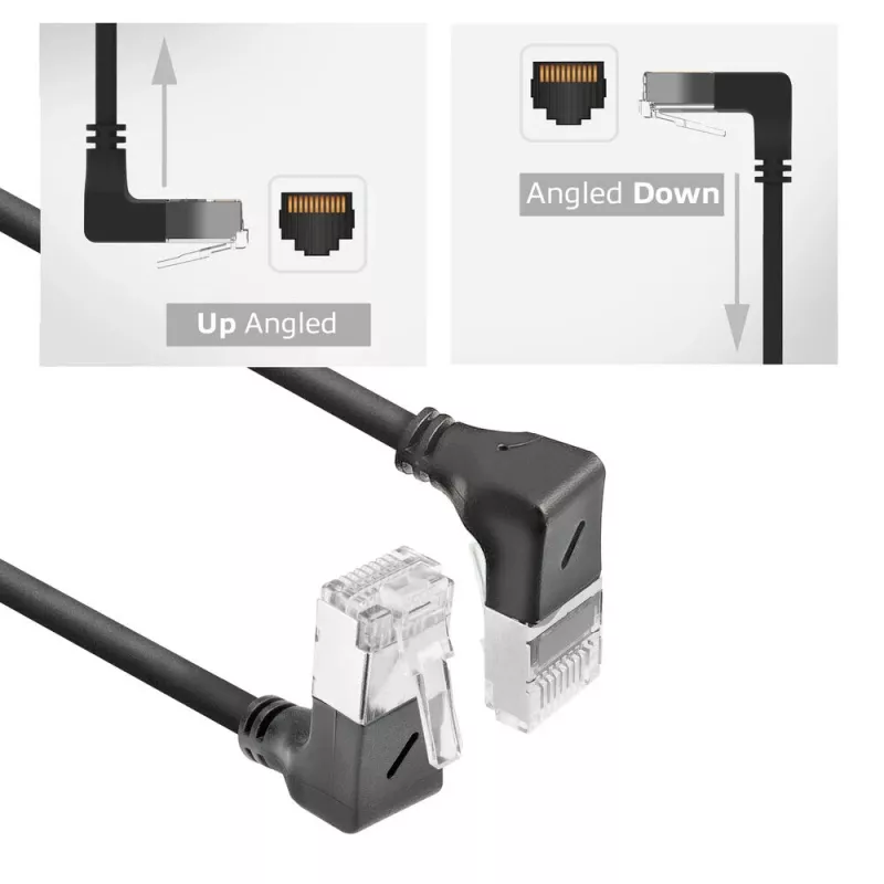 Kabel sieciowy ACT Cat6a U/FTP (STP) DA7902 — 2 m, RJ‑45 na RJ‑45, czarny