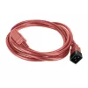 Kabel zasilający ACT C20–C21 IEC60320 czerwony 1,5 m, 250 V 16 A