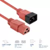 Kabel zasilający ACT C20–C21 IEC60320 czerwony 2,5 m, 16 A 250 V