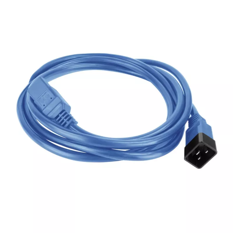 Kabel zasilający ACT C20–C21 IEC60320 niebieski 3 m, 250 V 16 A