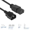 Przewód zasilający ACT C14 na C21 IEC60320 czarny 1,5 m, 250 V 10 A