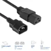 Kabel zasilający ACT C14 do C21 IEC60320 czarny 3 m, 250 V 10 A