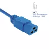Kabel zasilający ACT C14 do C21 IEC60320 niebieski 1,5 m, 250 V 10 A