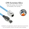 ACT niebieski 85 meters S/FTP CAT6A B2ca PoE++ 100W solid prefab installation kabel, RJ45 male – female