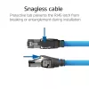 ACT niebieski 85 meters S/FTP CAT6A B2ca PoE++ 100W solid prefab installation kabel, RJ45 male – female