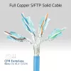 ACT niebieski 85 meters S/FTP CAT6A B2ca PoE++ 100W solid prefab installation kabel, RJ45 male – female