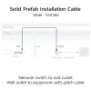 ACT niebieski 85 meters S/FTP CAT6A B2ca PoE++ 100W solid prefab installation kabel, RJ45 male – female