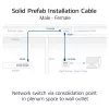 ACT niebieski 85 meters S/FTP CAT6A B2ca PoE++ 100W solid prefab installation kabel, RJ45 male – female