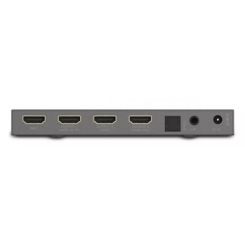 Konwerter sygnału wideo Marmitek 25008496 — wejście HDMI na wyjście HDMI/TOSLINK/3,5 mm, do 7680×4320, dźwięk 7.1