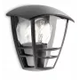 Lampa ścienna Philips myGarden Creek 60W E27 bez żarówki, Czarna, Metalowa, IP44, Ogród, Taras, II