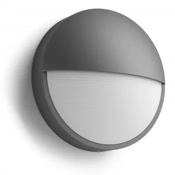Lampa ścienna zewnętrzna Philips myGarden Capricorn 5,5W LED antracyt, obudowa aluminiowa, stała żarówka, 214×78×214 mm