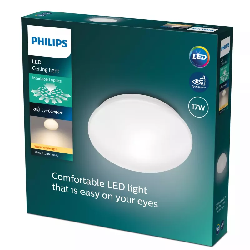 Philips Funkcjonalna lampa sufitowa, LED, niewymienna żarówka(-i), 2700 K, 1700 lm, IP20, biała