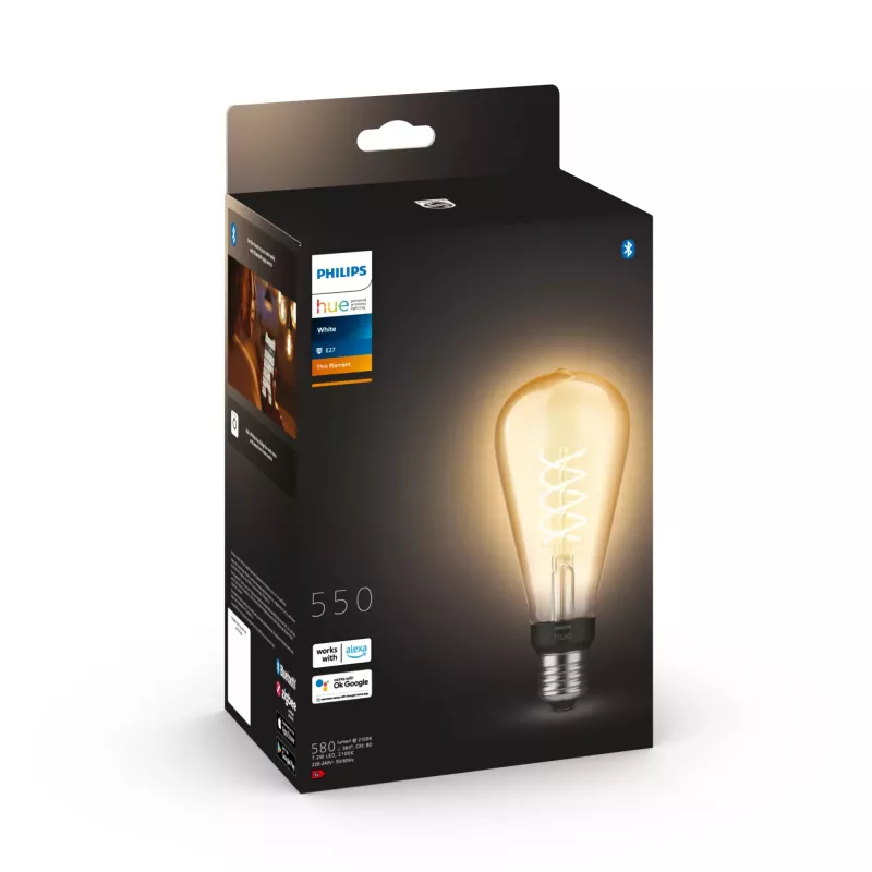 Inteligentna żarówka Philips 1 szt. ST72 E27 Filament Edison Bluetooth Zigbee
