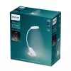 Lampka biurkowa z klipsem Philips Functional Forys, biała, tworzywo sztuczne, sypialnia, salon, biuro, nowoczesna, IP20, III