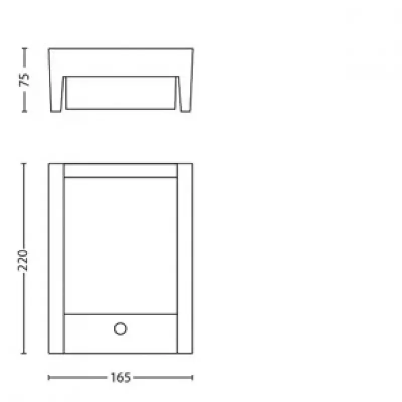 Lampa ścienna Philips Arbour 3,8 W, Oświetlenie ścienne zewnętrzne, Antracyt, Metal, IP44, Patio, Ogród, II
