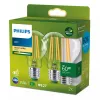 Philips żarówka filamentowa przezroczysta 60W A60 E27 x2, 4 W, 60 W, E27, 840 lm, 50000 h, ciepła biel