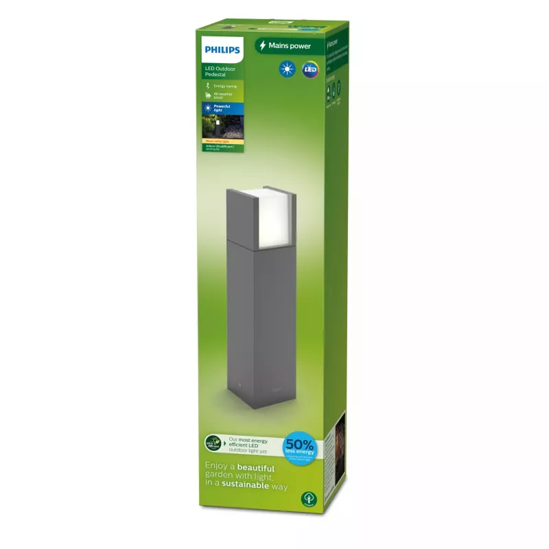 Lampa ogrodowa/ścieżkowa Philips Arbour 3.8W LED antracytowa, 220–240V, obudowa metalowa