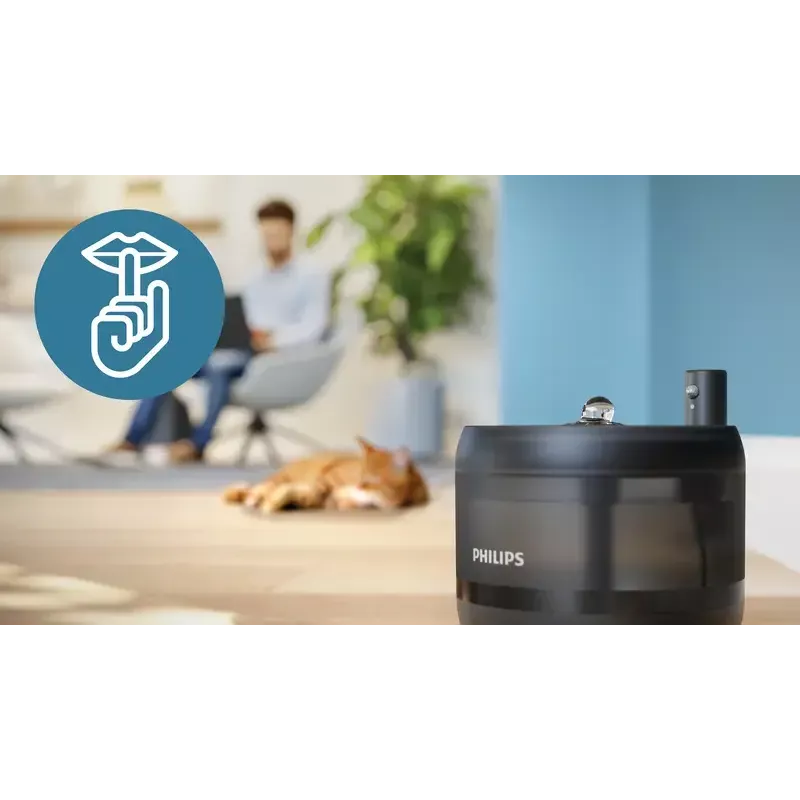 Automatyczna fontanna dla zwierząt Philips 3000 Series PAW3210/02, 2,2 L, USB/AC, czarna, plastikowa