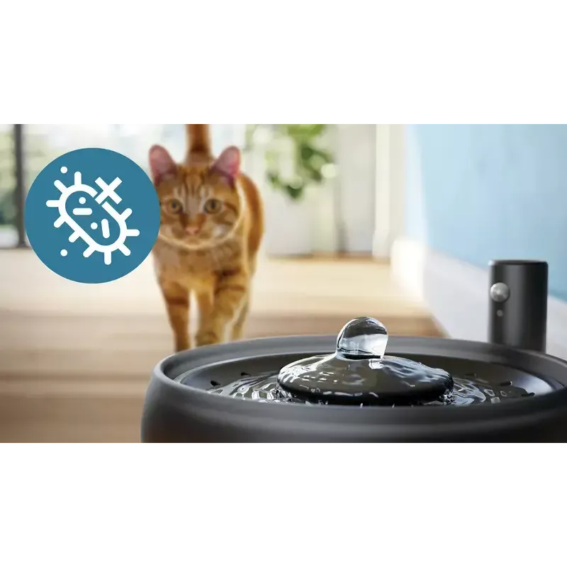 Automatyczna fontanna dla zwierząt Philips 3000 Series PAW3210/02, 2,2 L, USB/AC, czarna, plastikowa