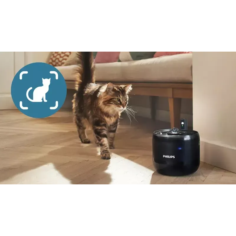 Automatyczna fontanna dla zwierząt Philips 3000 Series PAW3210/02, 2,2 L, USB/AC, czarna, plastikowa